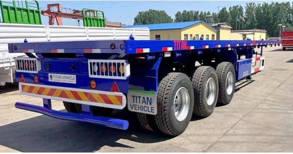 3 Axle 40 Foot Flatbed Semi Trailer Price - 9900 USD