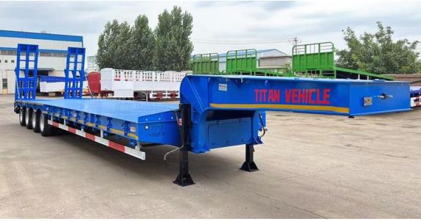 4 Axle 100 Ton Lowbed Trailer Price - 19000 USD