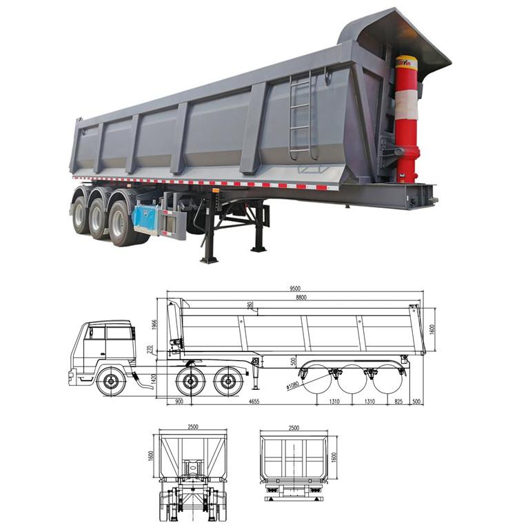 3 Axle Semi Tipper Trailer for Sale Manufacturers