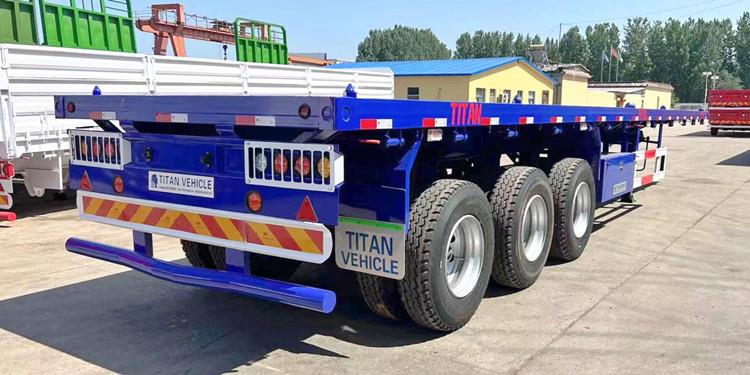 3 Axle 40 Foot Flatbed Semi Trailer for Sale Manufacturers