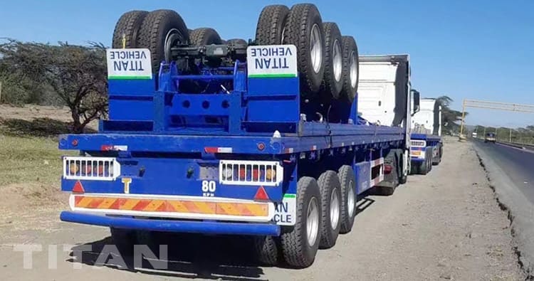 3 Axle 40 Foot Flatbed Semi Trailer for Sale Manufacturers