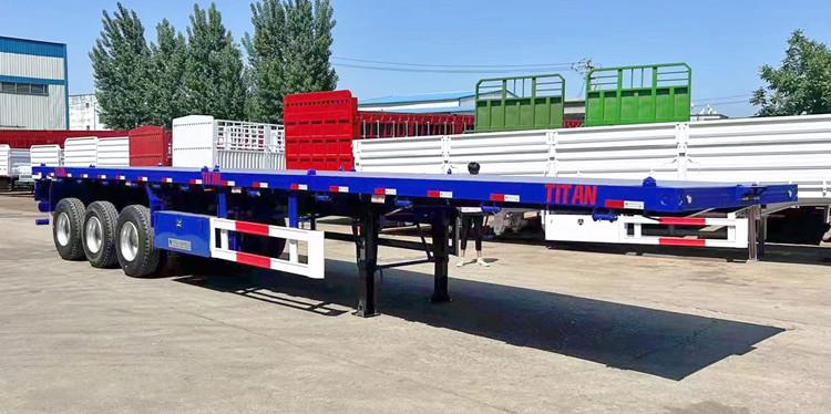 3 Axle 40 Foot Flatbed Semi Trailer for Sale Manufacturers
