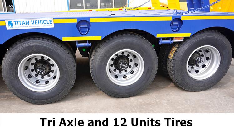 Tri Axle Semi Low Loader Trailer for Sale | Low Loader Truck Price