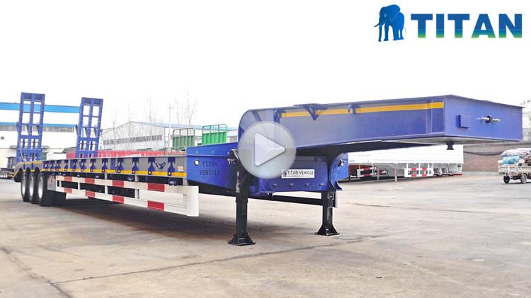 Tri Axle Semi Low Loader Trailer for Sale | Low Loader Truck Price