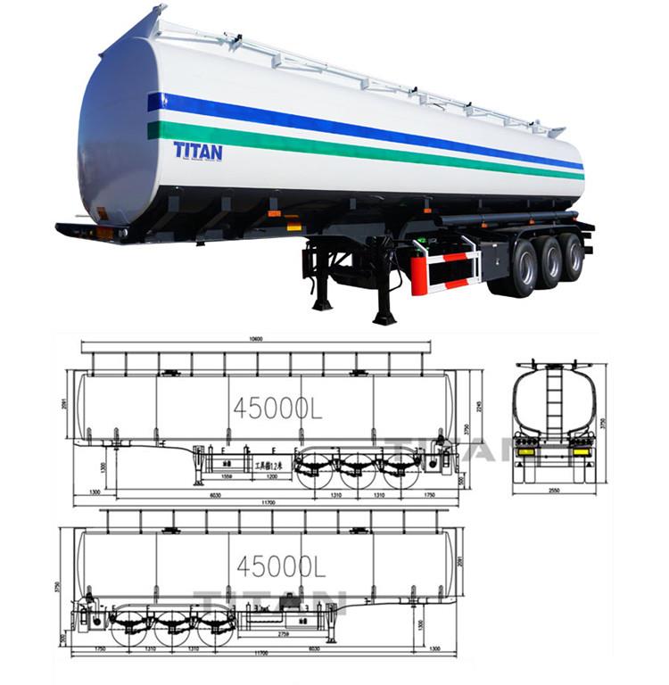 Fuel Tanker Prices - 45000 Liters Fuel Tanker Trailer for Sale
