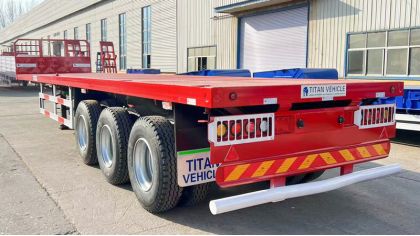 3 Axle Flatbed Trailer with Front Board