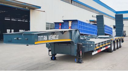 4 Axle 100 Ton Lowbed Truck Trailer